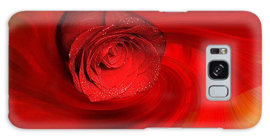 Reds Galaxy Case featuring the photograph Swirling Rose by Geraldine DeBoer