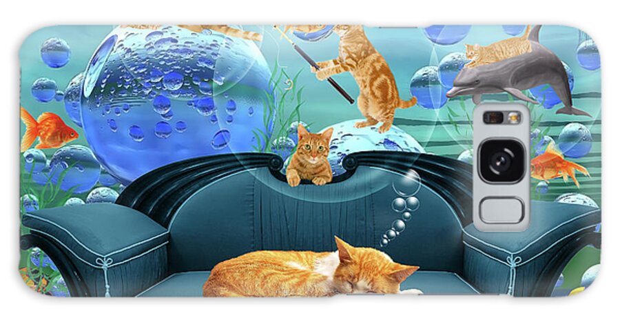 Cats Galaxy Case featuring the digital art Tabby Dreams by Doreen Erhardt