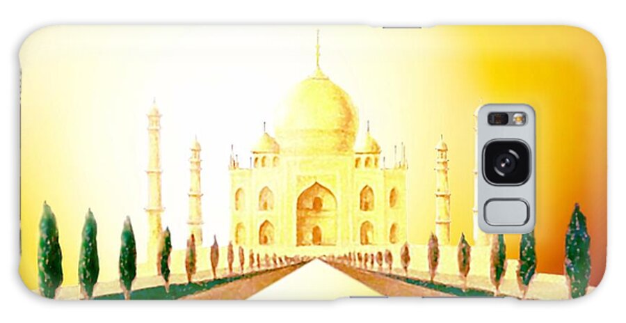 Taj Mahal Galaxy Case featuring the mixed media Taj Mahal by Hartmut Jager