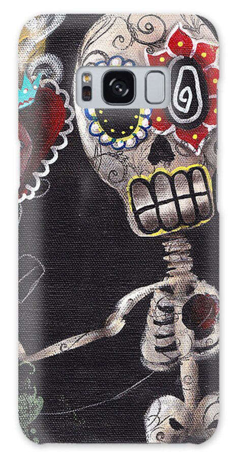 Day Of The Dead Galaxy Case featuring the painting Take my Heart by Abril Andrade