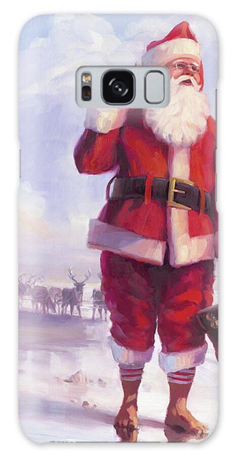 Christmas Galaxy Case featuring the painting Taking a Break by Steve Henderson