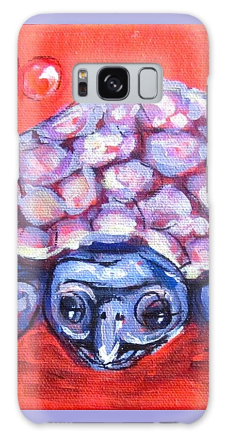Turtle Galaxy S8 Case featuring the painting Talula Turtle by Barbara O'Toole