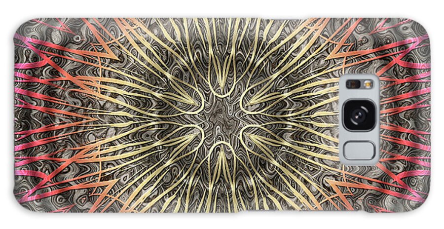 Experimental Mandalas Galaxy Case featuring the digital art Tangendental Meditation by Becky Titus