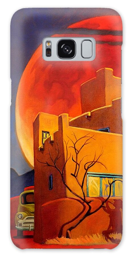 Rare Galaxy Case featuring the painting Taos Wolf Moon by Art West