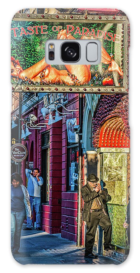 Street Photography Galaxy Case featuring the photograph Taste of Paradise in SF by Ed Broberg