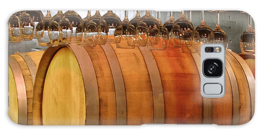 Vineyard Galaxy Case featuring the photograph Tasting Room Barrels by Kathy Strauss