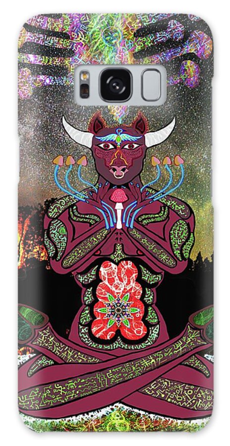 Zodiac Galaxy Case featuring the digital art Taurus -Psychedelic Zodiac by Myztico Campo