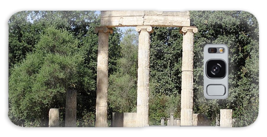 Olympia Galaxy Case featuring the photograph Temple of Zeus Ancient Ruins in Olympia Greece by John Shiron