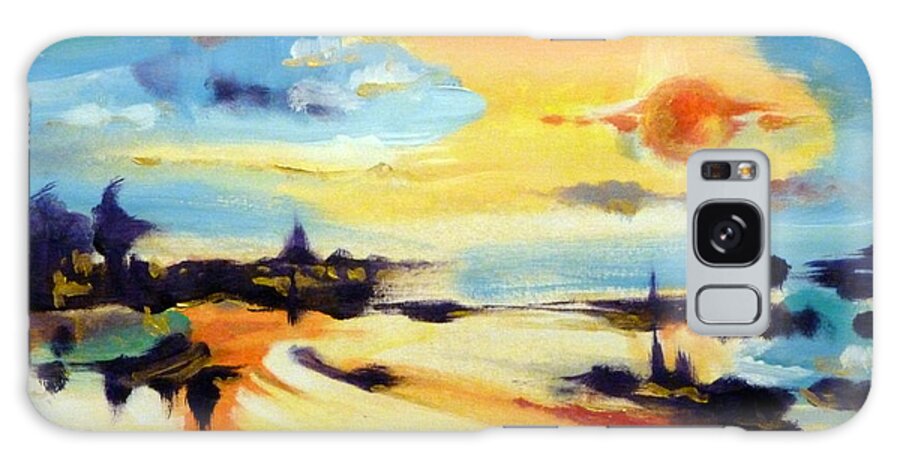 Tropic Galaxy Case featuring the painting Tequila Sunrise by Cheryl Emerson Adams