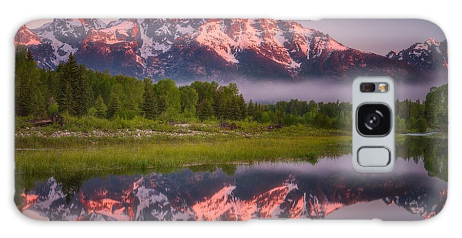Sunrise Galaxy Case featuring the photograph Teton Awakening by Darren White