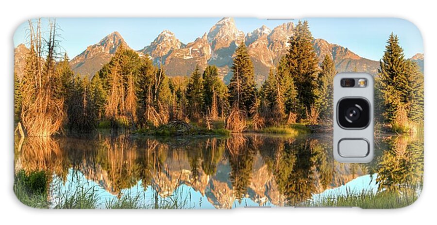  Galaxy Case featuring the photograph Tetons Reflection by Roxie Crouch