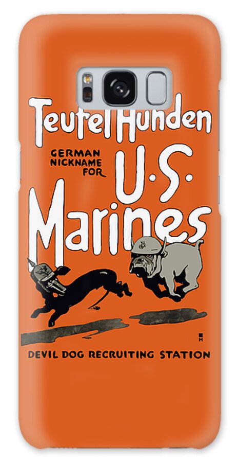 Marine Corps Galaxy Case featuring the painting Teufel Hunden - German Nickname For US Marines by War Is Hell Store