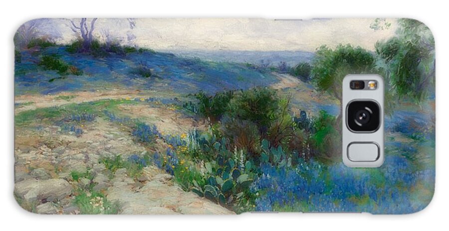 Painting Galaxy Case featuring the painting Texas Landscape With Bluebonnets by Mountain Dreams