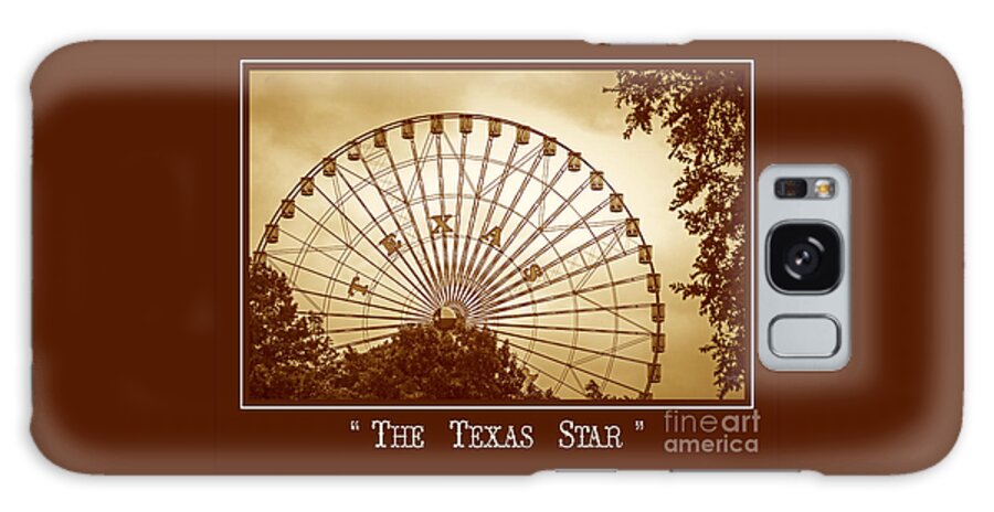 Texas Star Ferris Wheel Galaxy Case featuring the photograph Texas Star in Gold by Imagery by Charly