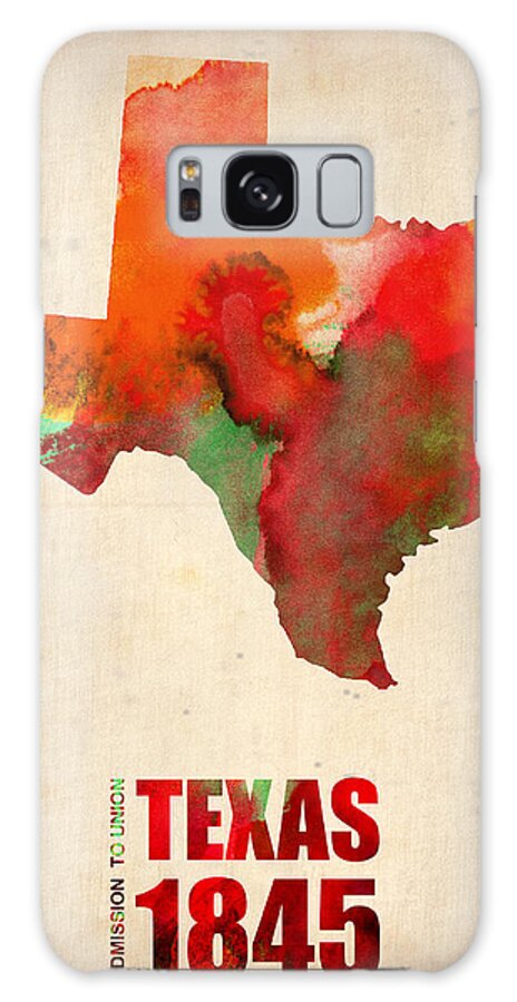 Texas Galaxy Case featuring the digital art Texas Watercolor Map by Naxart Studio