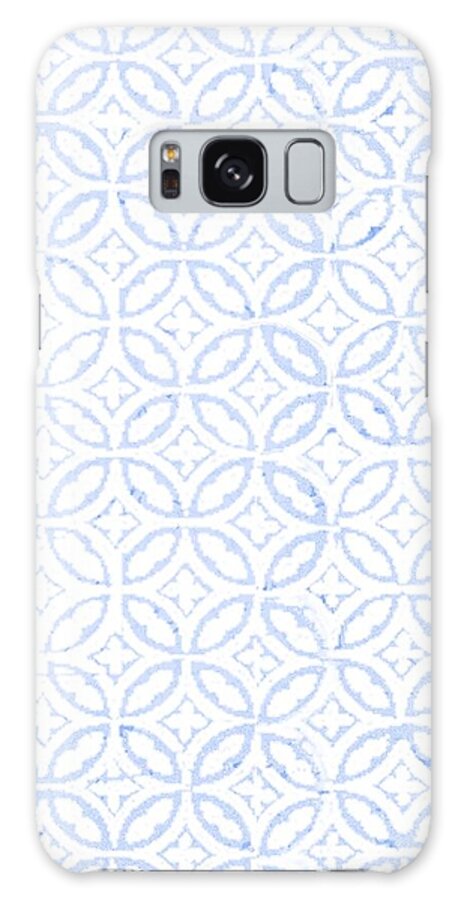 Celtic Galaxy Case featuring the photograph Textured Blue Diamond And Oval Pattern by Gillham Studios