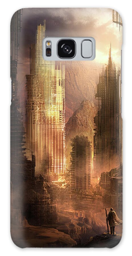 Sci-fi Galaxy Case featuring the painting The Arrival by Philip Straub