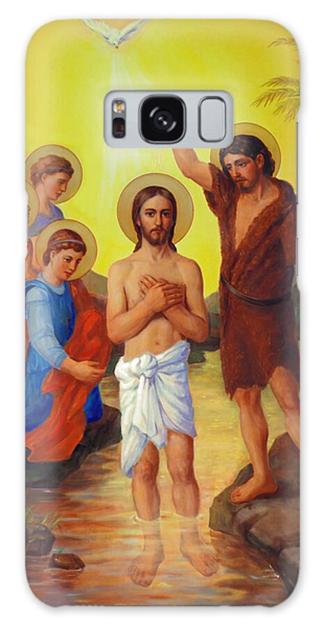 Baptism Galaxy Case featuring the painting The Baptism of Jesus Christ by Svitozar Nenyuk
