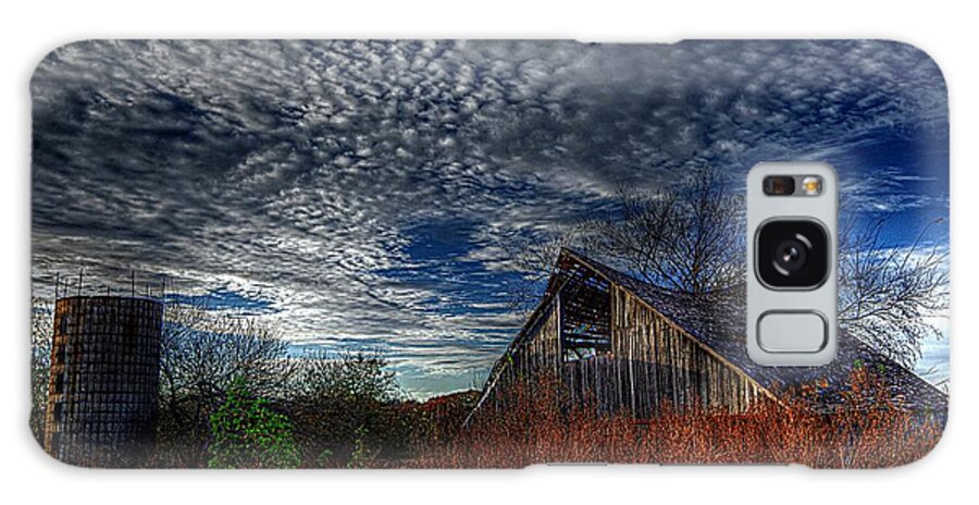 Old Barn Galaxy Case featuring the photograph The Barn at Twilight by Karen McKenzie McAdoo