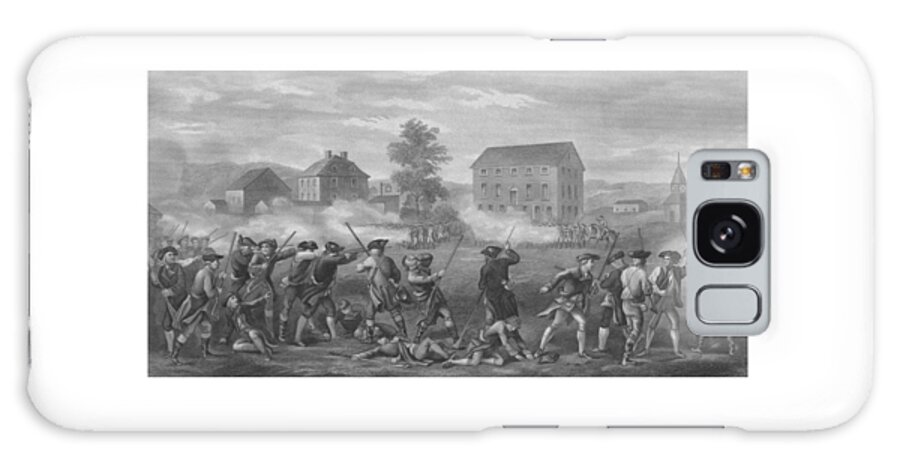 Minutemen Galaxy Case featuring the drawing The Battle of Lexington by War Is Hell Store
