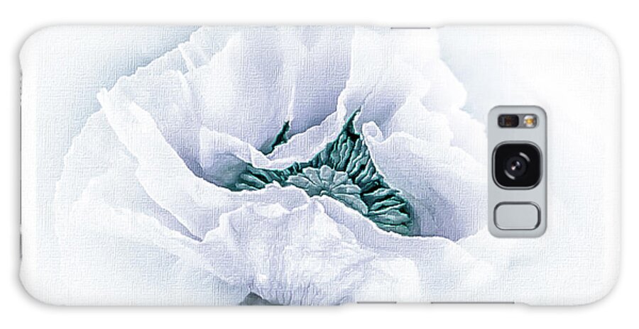 Mona Stut Galaxy Case featuring the digital art The Beauty Of White Poppy by Mona Stut