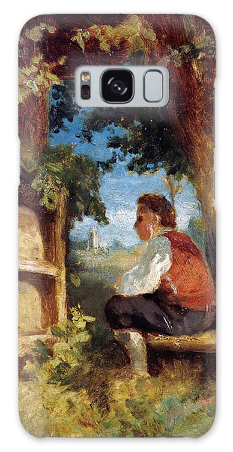 Hans Thoma Galaxy Case featuring the painting The bee friend by Hans Thoma