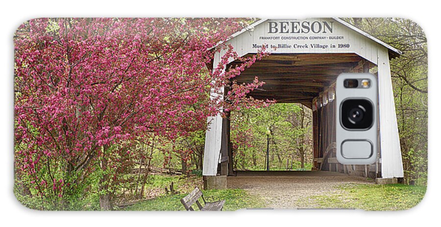 Covered Bridge Galaxy Case featuring the photograph The Beeson Covered Bridge by Harold Rau