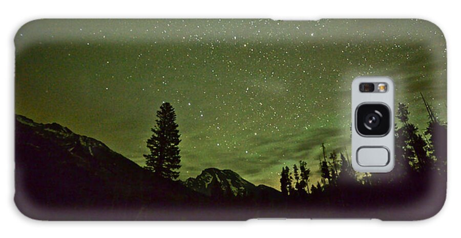Mount Moran Galaxy Case featuring the photograph The Big Dipper over Mount Moran by Don Mercer