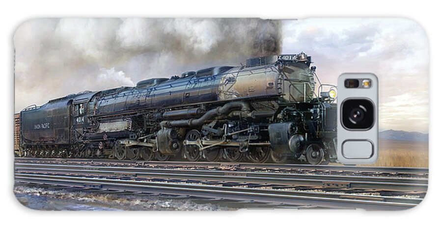 Railroad Art Galaxy Case featuring the painting The Big Show by Mark Karvon