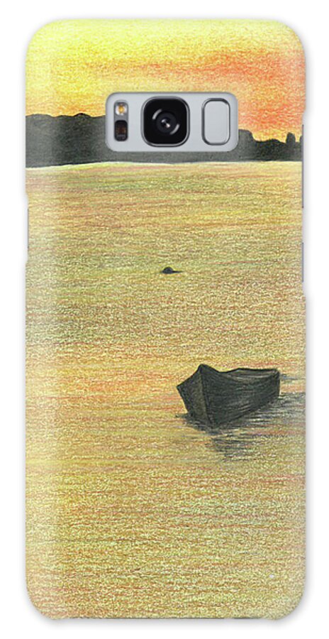 Water Galaxy Case featuring the drawing The Boat Launch - part C by Troy Levesque