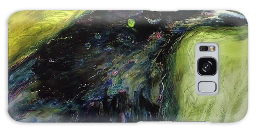 Raven Crows Galaxy Case featuring the painting The Breath of Winds by FeatherStone Studio Julie A Miller
