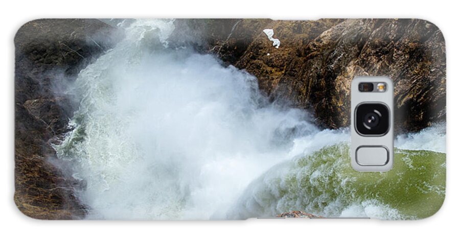 Canyon Galaxy Case featuring the photograph The Brink of the Lower Falls of the Yellowstone River by Frank Madia