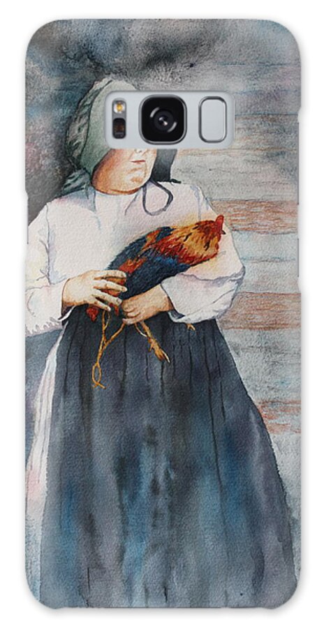 Rooster. Pioneer Woman Galaxy Case featuring the painting The Capture of Beauregard by Patsy Sharpe