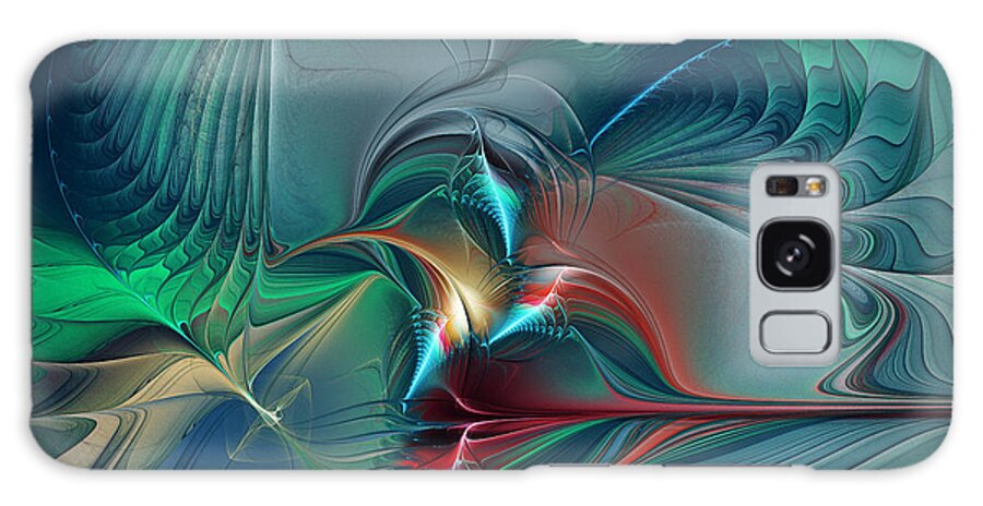 Abstract Galaxy S8 Case featuring the digital art The Center of Longing-Abstract Art by Karin Kuhlmann
