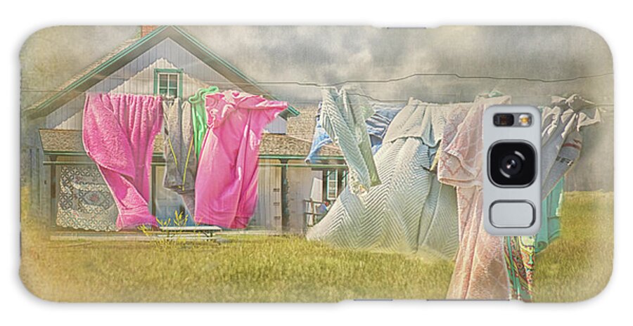 Clothesline Galaxy Case featuring the digital art The Clothesline by Jolynn Reed