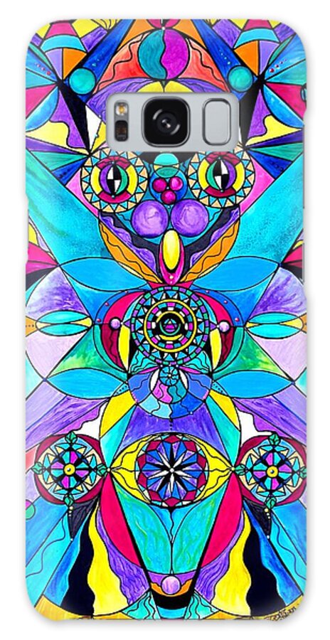 Vibration Galaxy Case featuring the painting The Cure by Teal Eye Print Store