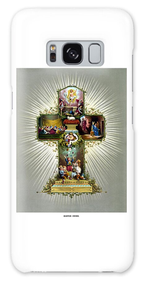 Jesus Galaxy Case featuring the painting The Easter Cross by War Is Hell Store