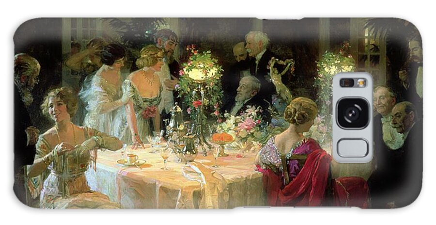 The Galaxy Case featuring the painting The End of Dinner by Jules Alexandre Grun