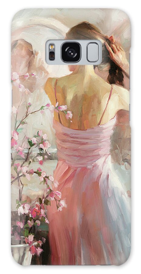 Woman Galaxy Case featuring the painting The Evening Ahead by Steve Henderson