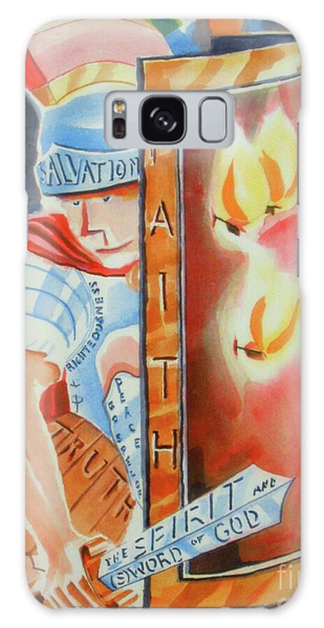 The Fiery Darts Of The Evil One 3 Galaxy Case featuring the painting The Fiery Darts of the Evil One 3 by Kip DeVore