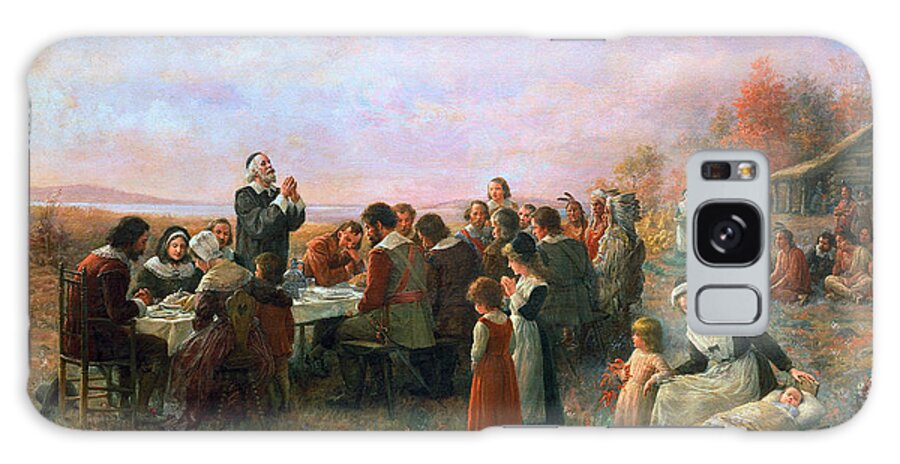 1621 Galaxy Case featuring the painting The First Thanksgiving by Granger