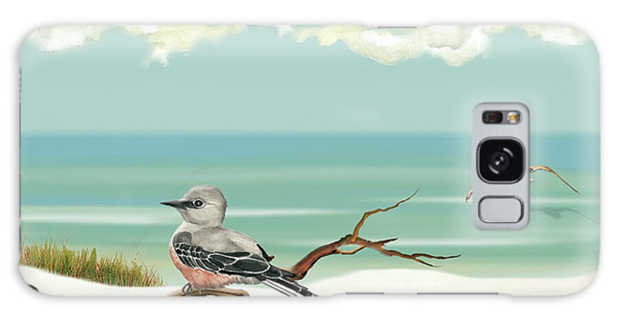 Ocean Galaxy Case featuring the painting The Flycatcher by Anne Beverley-Stamps