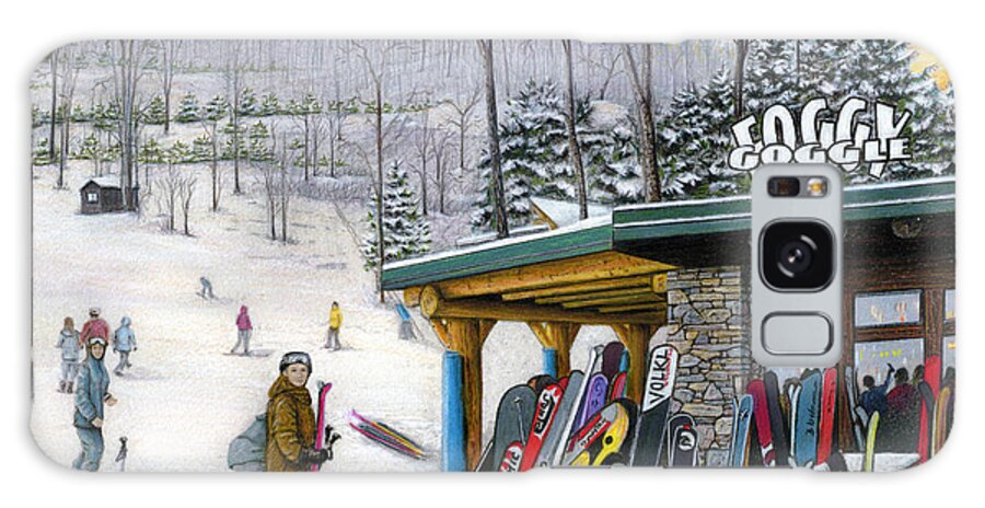 Seven Springs Galaxy Case featuring the painting The Foggy Goggle at Seven Springs by Albert Puskaric