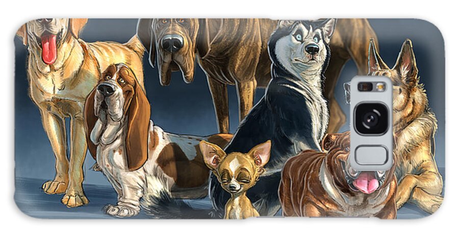 Dogs Galaxy Case featuring the digital art The Gang 2 by Aaron Blaise