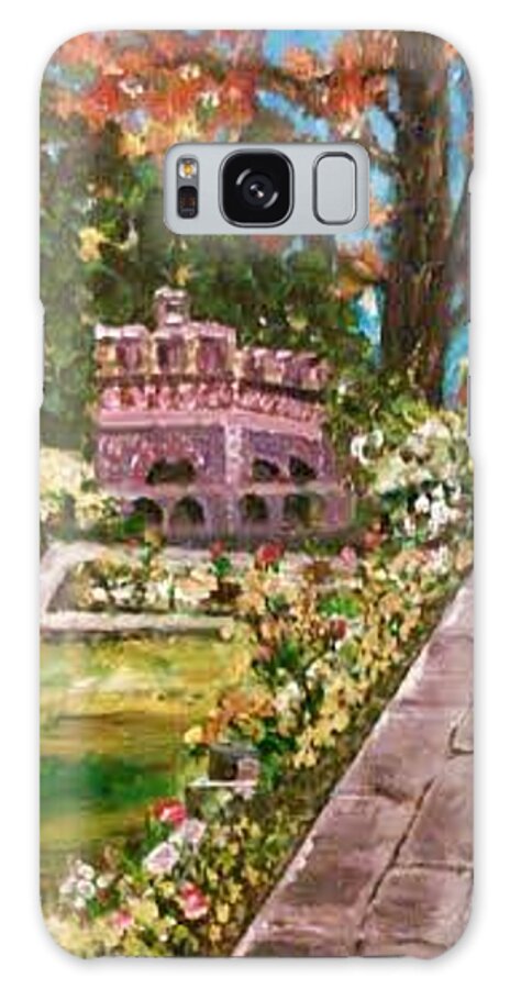 Colorful Art Galaxy Case featuring the painting The garden by Ray Khalife