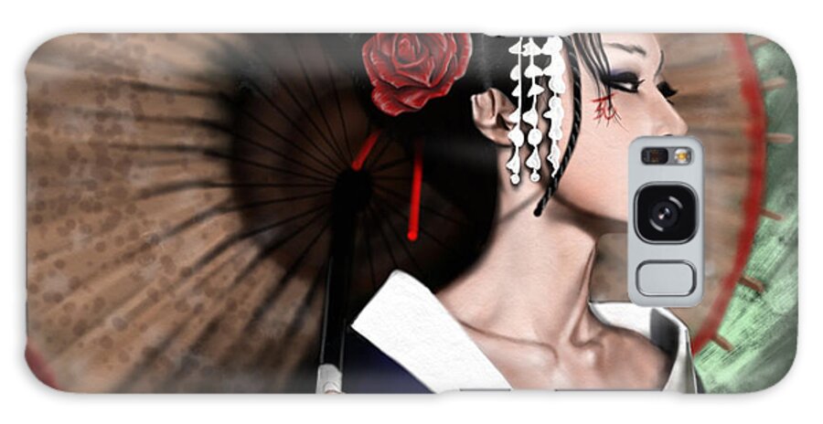  Galaxy Case featuring the painting The Geisha by Pete Tapang