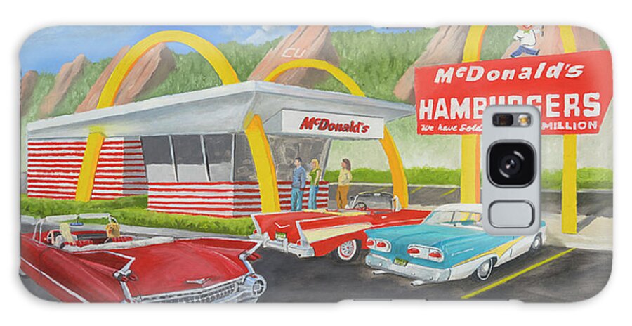 Mcdonalds Galaxy Case featuring the painting The Golden Age Of The Golden Arches by Jerry McElroy