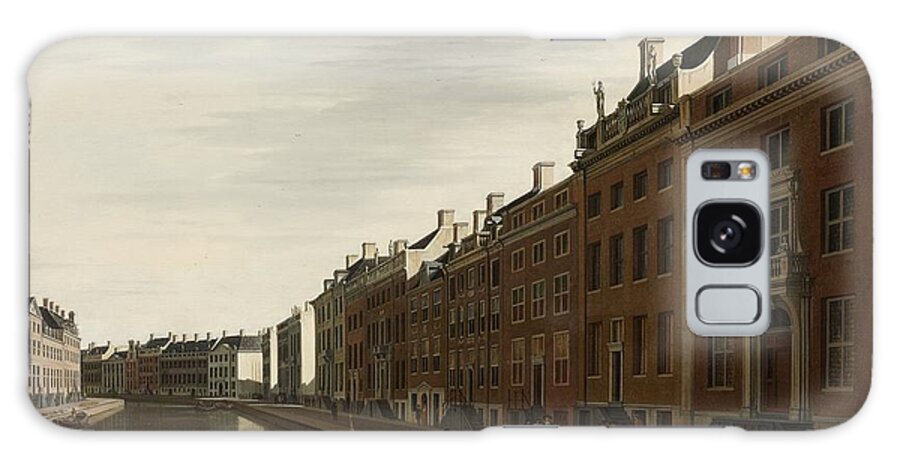 Painting Galaxy S8 Case featuring the painting The Golden Bend in the Herengracht, Amsterdam, Seen from the West, 1672 by Vincent Monozlay