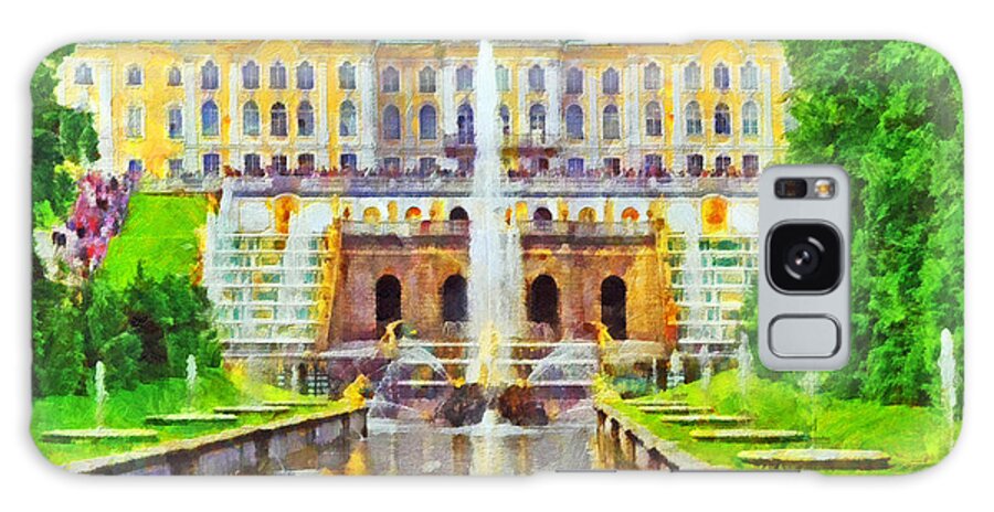 Peterhof Galaxy Case featuring the digital art The Grand Palace at Peterhof by Digital Photographic Arts