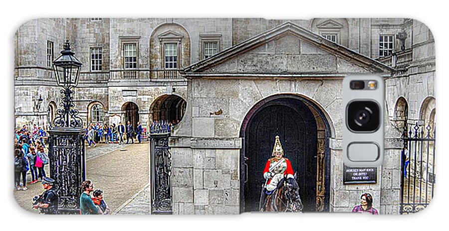 Castle Guard Galaxy Case featuring the photograph The Horse Guard at Whitehall by Karen McKenzie McAdoo